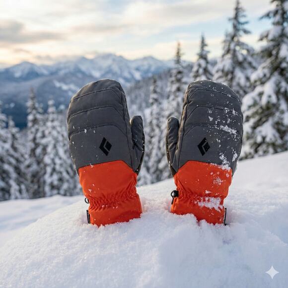 Brand New Black Diamond Mission MX GORE-TEX Mitts | Walnuts/Octane | Size Medium - Picture 5 of 5